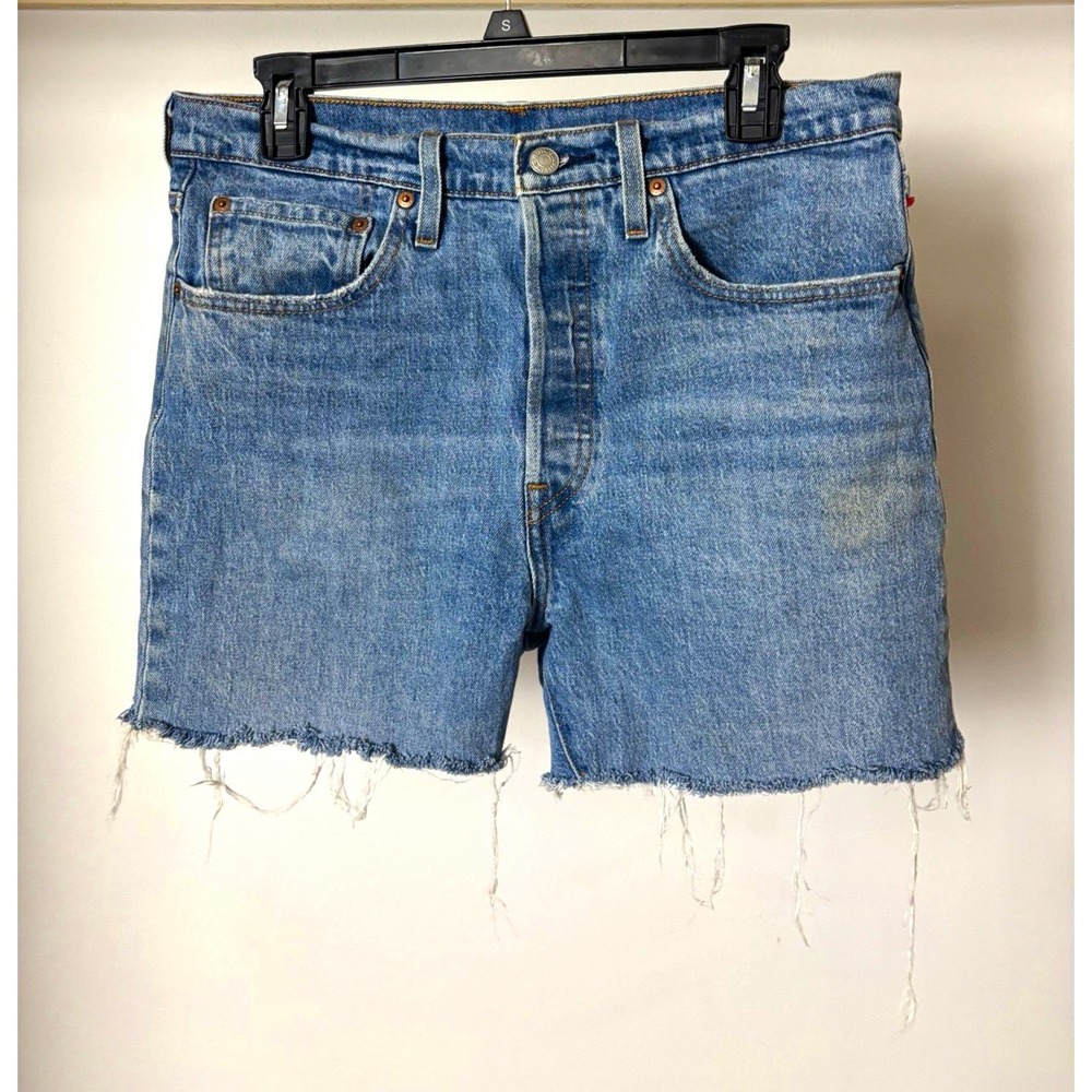 Levi Strauss & Co. 501 Mens Blue Denim Cutoff Shorts Frayed Hem 31 W 4 Inseam
